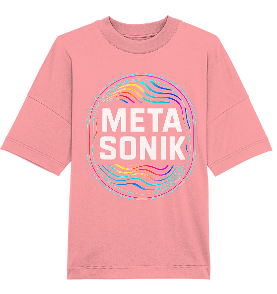 MetaSonik Waves1 - Organic Oversize Shirt – Bild 3