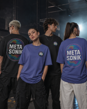 MetaSonik WavesDrip - Organic Oversize Shirt